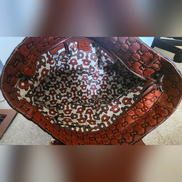 Authentic Gucci Guccissima Medium Tote Bag Dark Brown - Picture 3 of 15